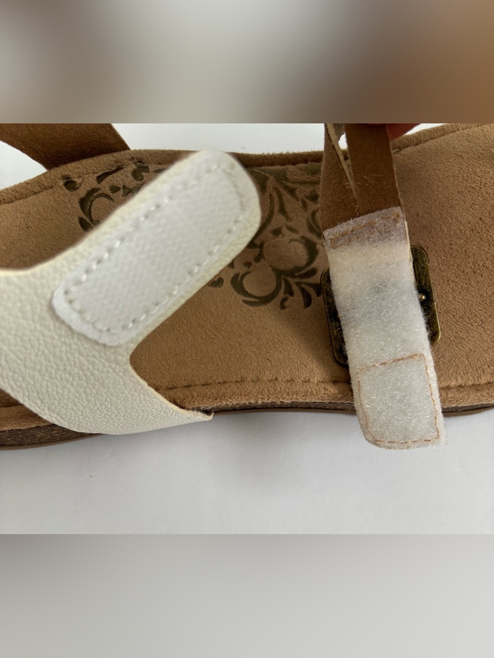 Aetrex Harper Braided Slingback Thong Arch Support Sandals White 9.5 - Picture 11 of 12